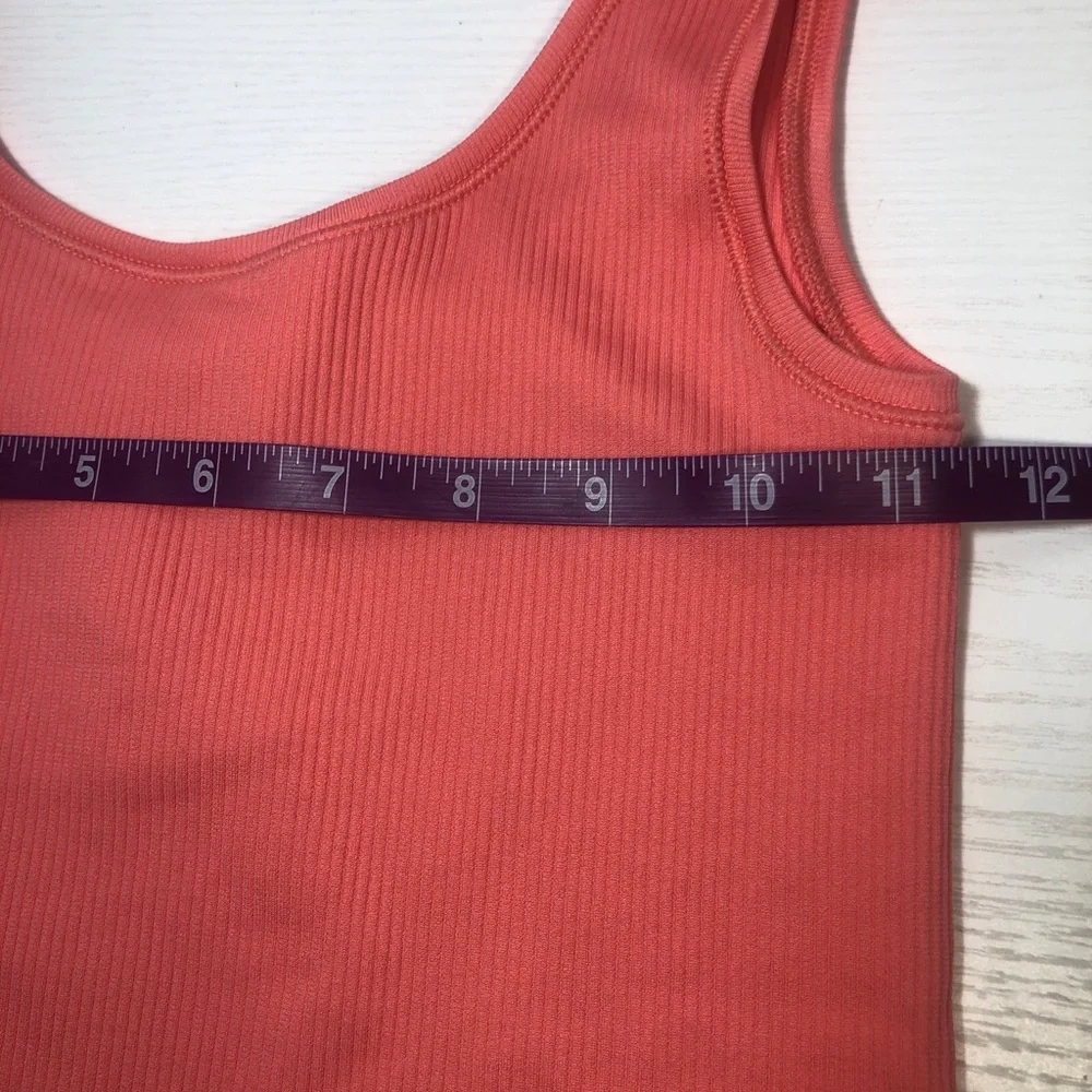 Athleta Girl Rise Above Rib Crop Tank Size XL/14 Coral